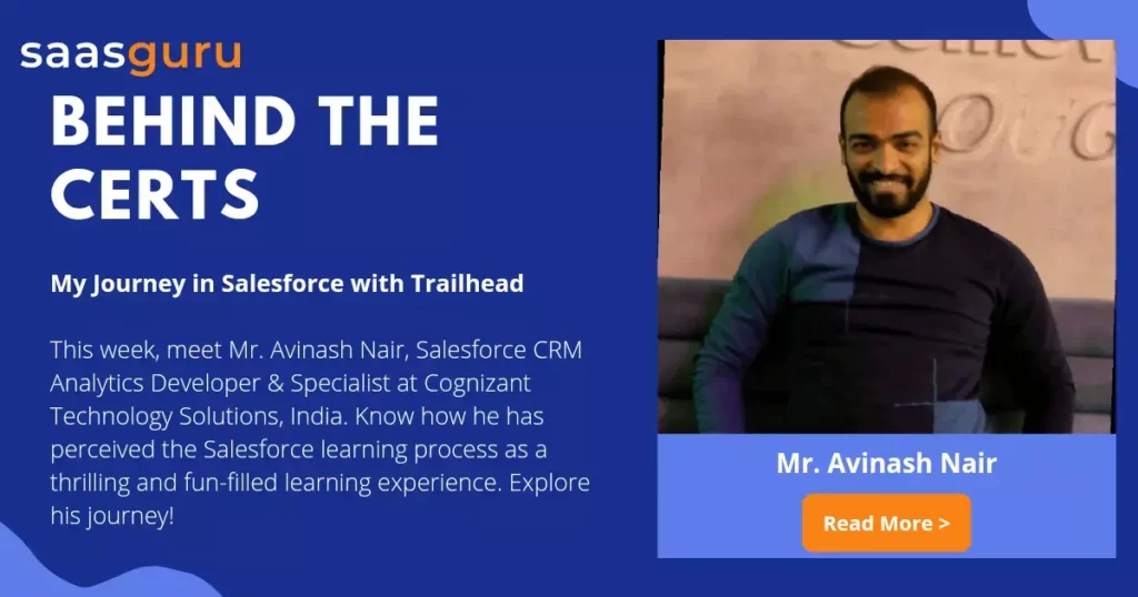 People Behind the Certs - Avinash Nair - saasguru