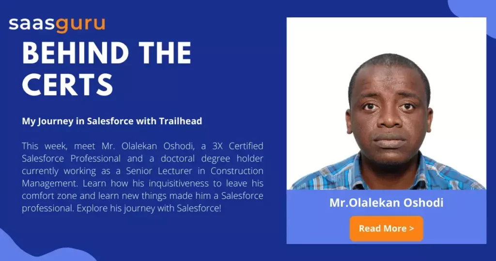 People Behind the Certs – Olalekan Oshodi – saasguru