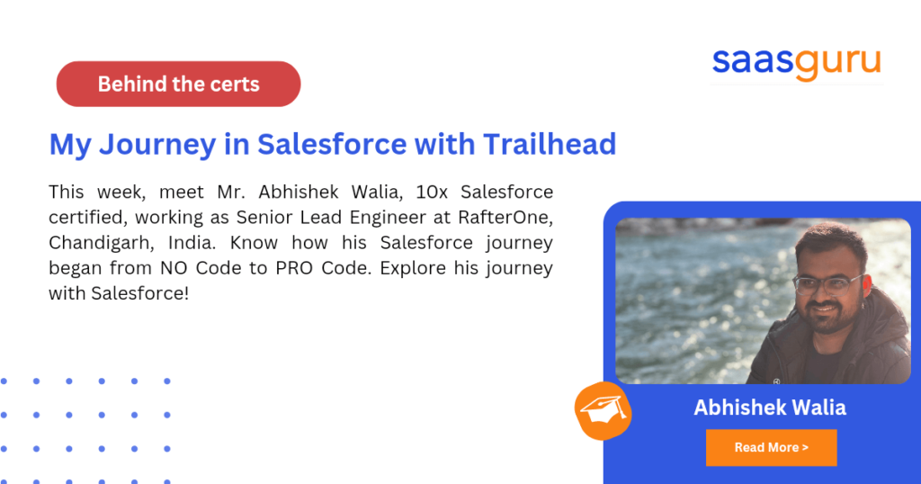 People Behind the Certs – Abhishek Walia – saasguru