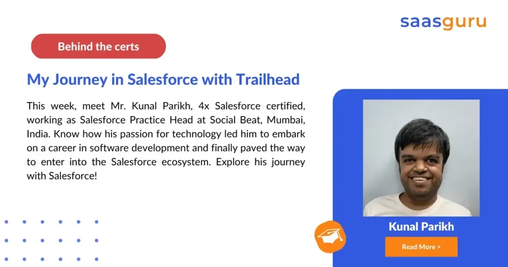People Behind the Certs – Kunal Parikh – saasguru