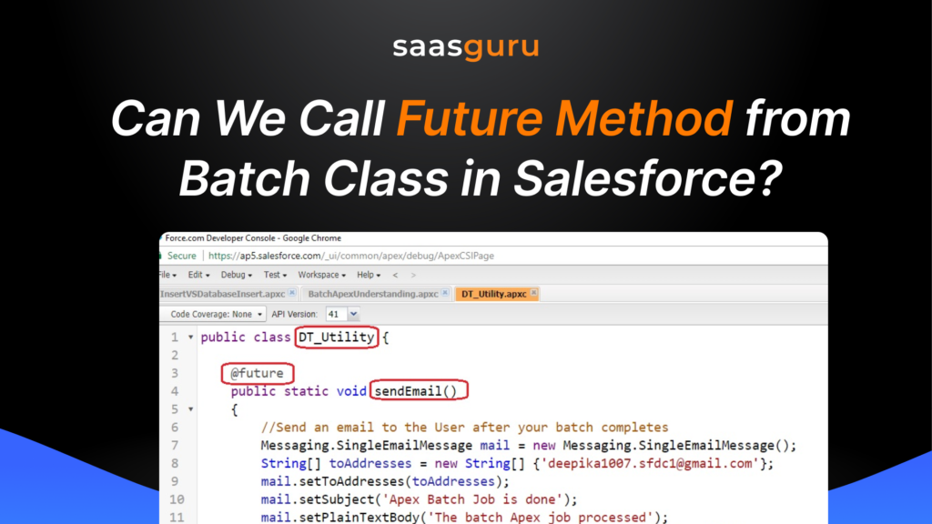 Can We Call Future Method from Batch Class in Salesforce