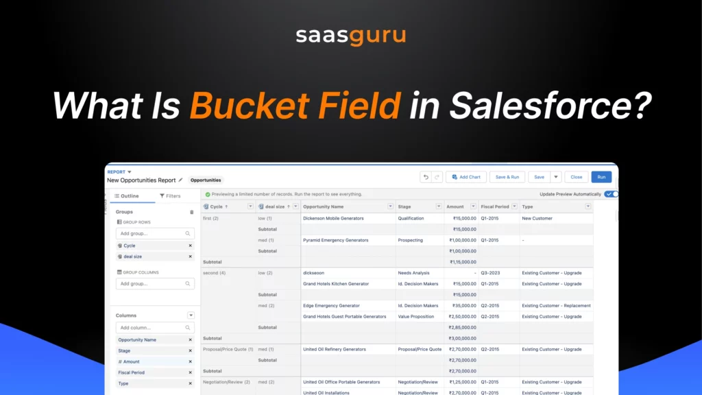 What Is Bucket Field in Salesforce